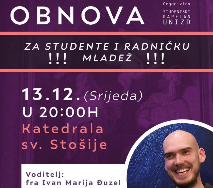 Adventska duhovna obnova za studente i radničku mladež