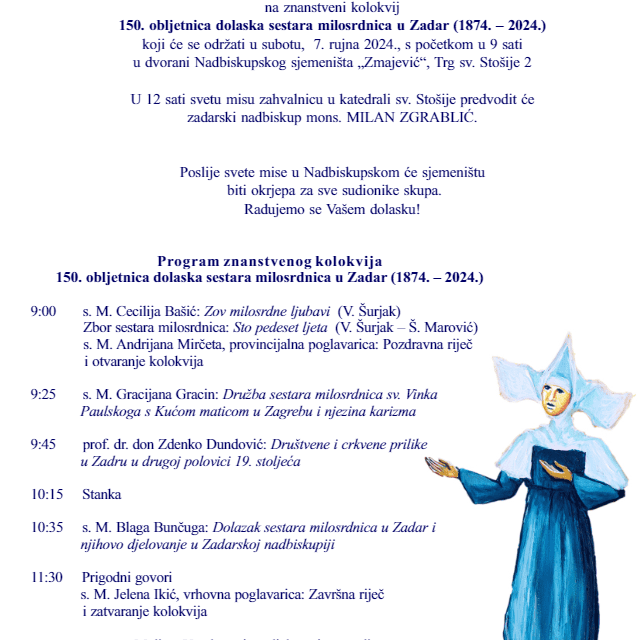 150. obljetnica dolaska sestara milosrdnica u Zadar