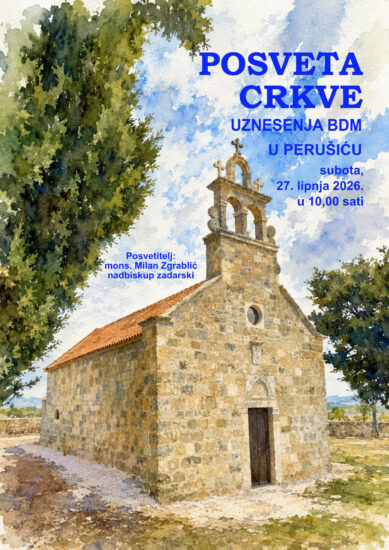 Perušić, posveta crkve, plakat